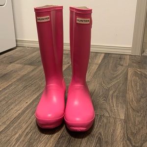 Hunter Kid's Original Matte Pink Rain Boots - S 37